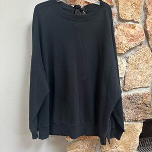 aerie Oversized Sweatshirt with Ribbon Detail on Back